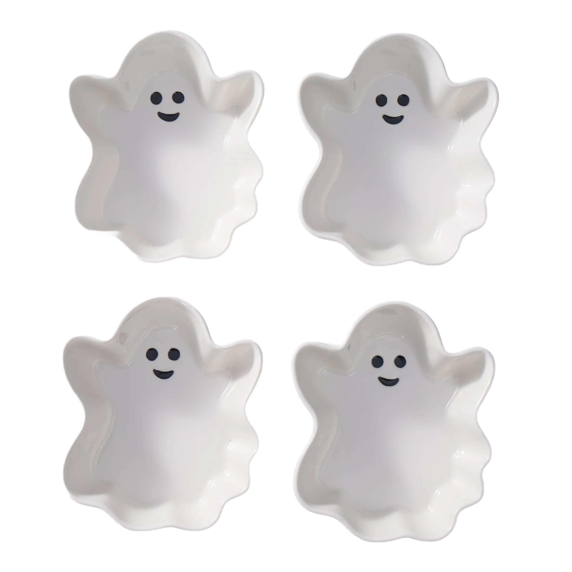 Way to Celebrate Halloween Stoneware Figural Ghost Appetizer Bowls | Walmart (US)