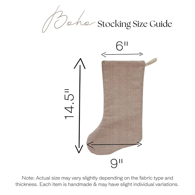 White Vintage Linen Boho Christmas Stocking, Linen Christmas Stocking, Neutral Christmas Stocking... | Etsy (US)