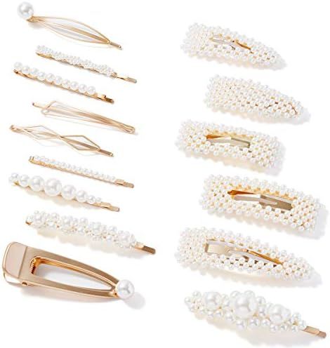 SOMIER 15PCS Artificial Pearl Snap Hair Clips, Elegant Handmade Pearl Hair Barrettes Bobby Pins f... | Amazon (CA)