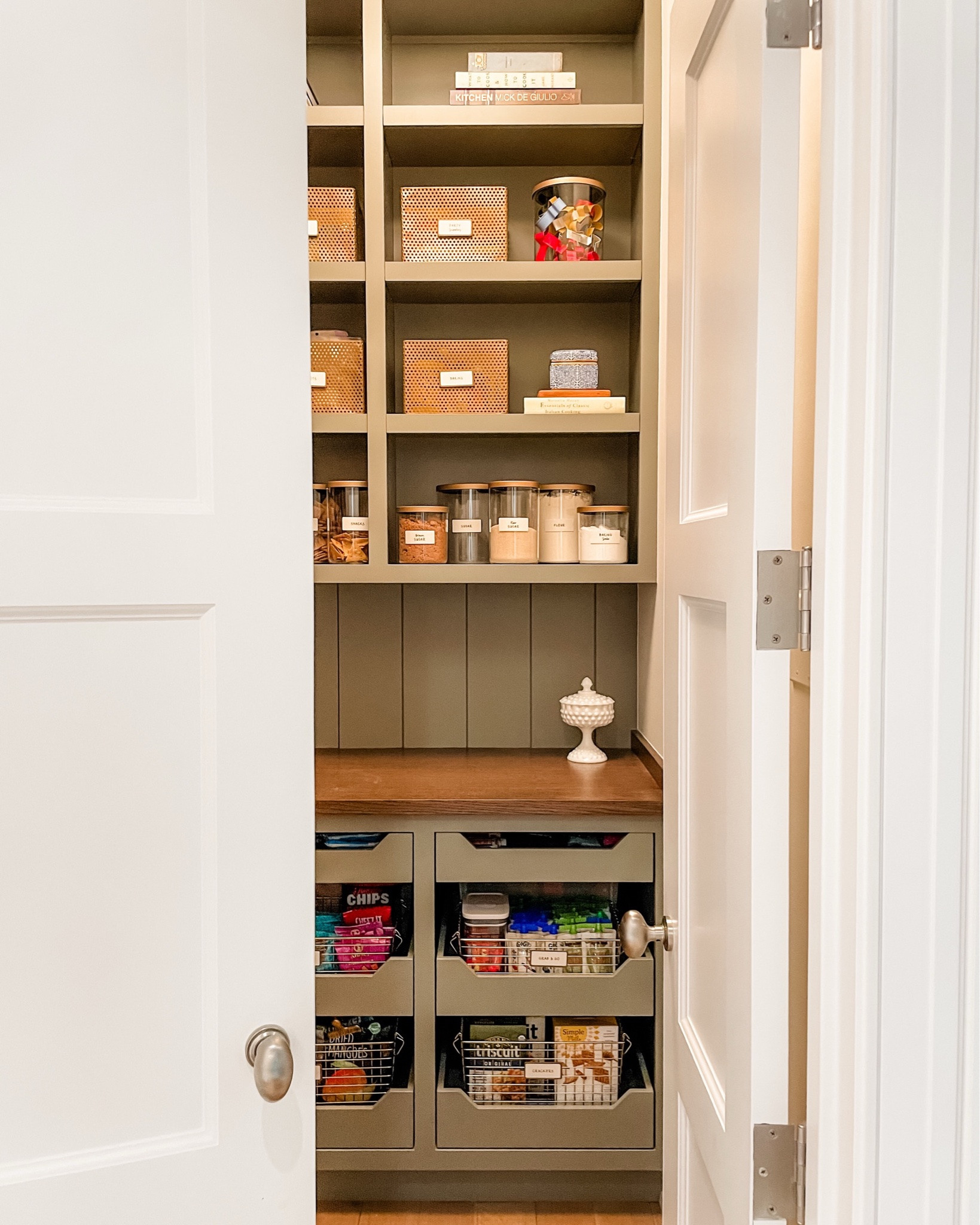 I spy a pantry fully stocked for summer - plenty of snacks, essentials for s’mores and all the baking necessities. Now if only it could magically stay this way.

Cue some TBM maintenance sessions…honestly, having the house reset while you are away on summer vacation is one of the best ways to do it! If you’re curious, let’s chat!