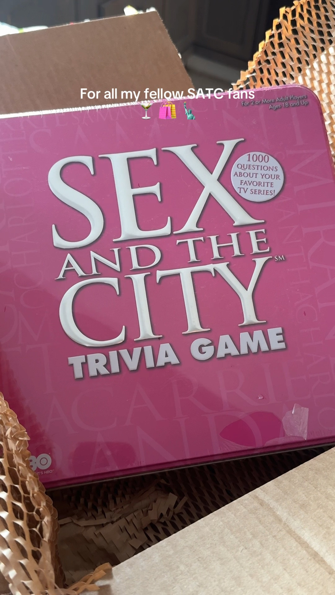 For my SATC fans! The trivia game. Great gift for your fellow Carrie lover x 