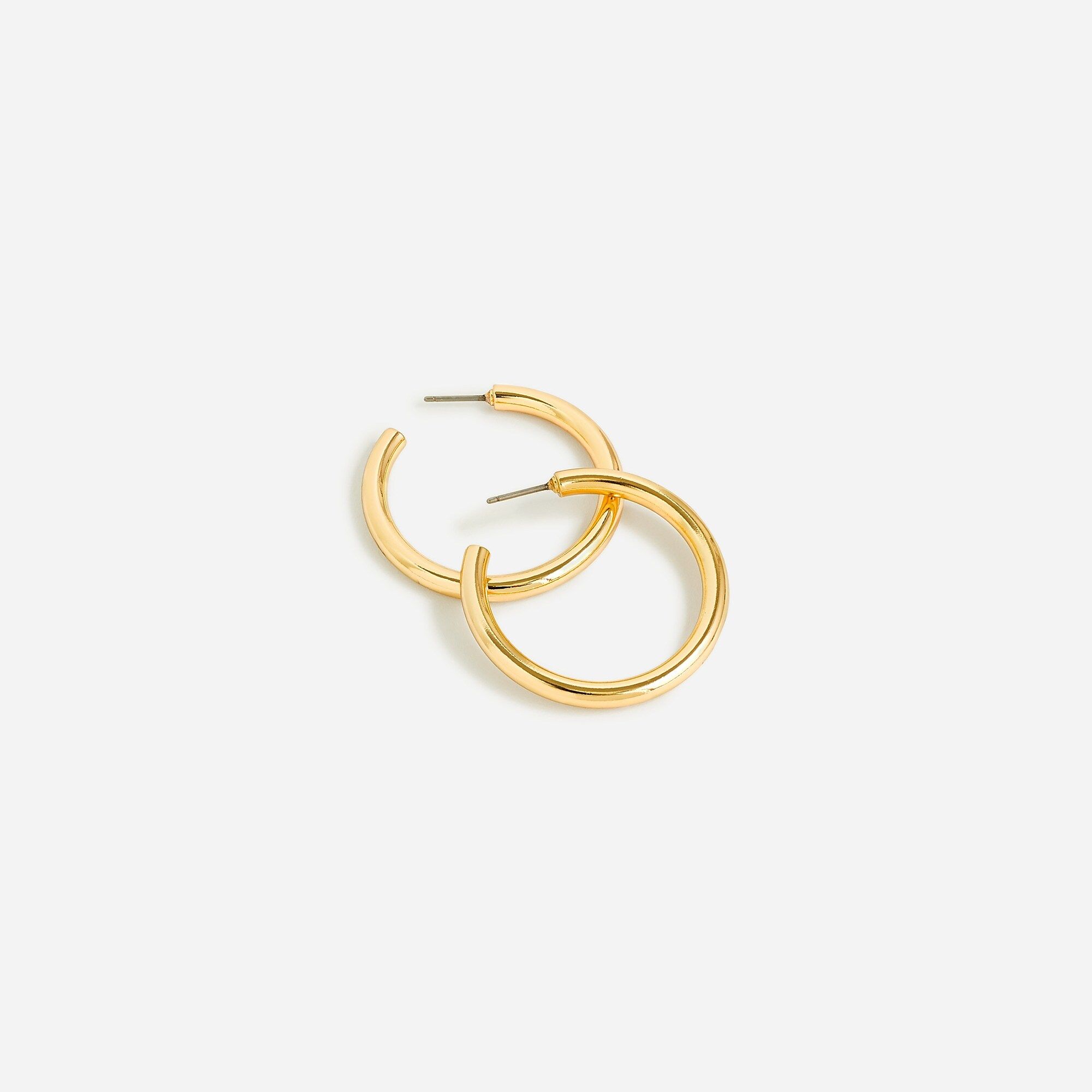 Mini tube hoop earrings in matte gold | J.Crew US