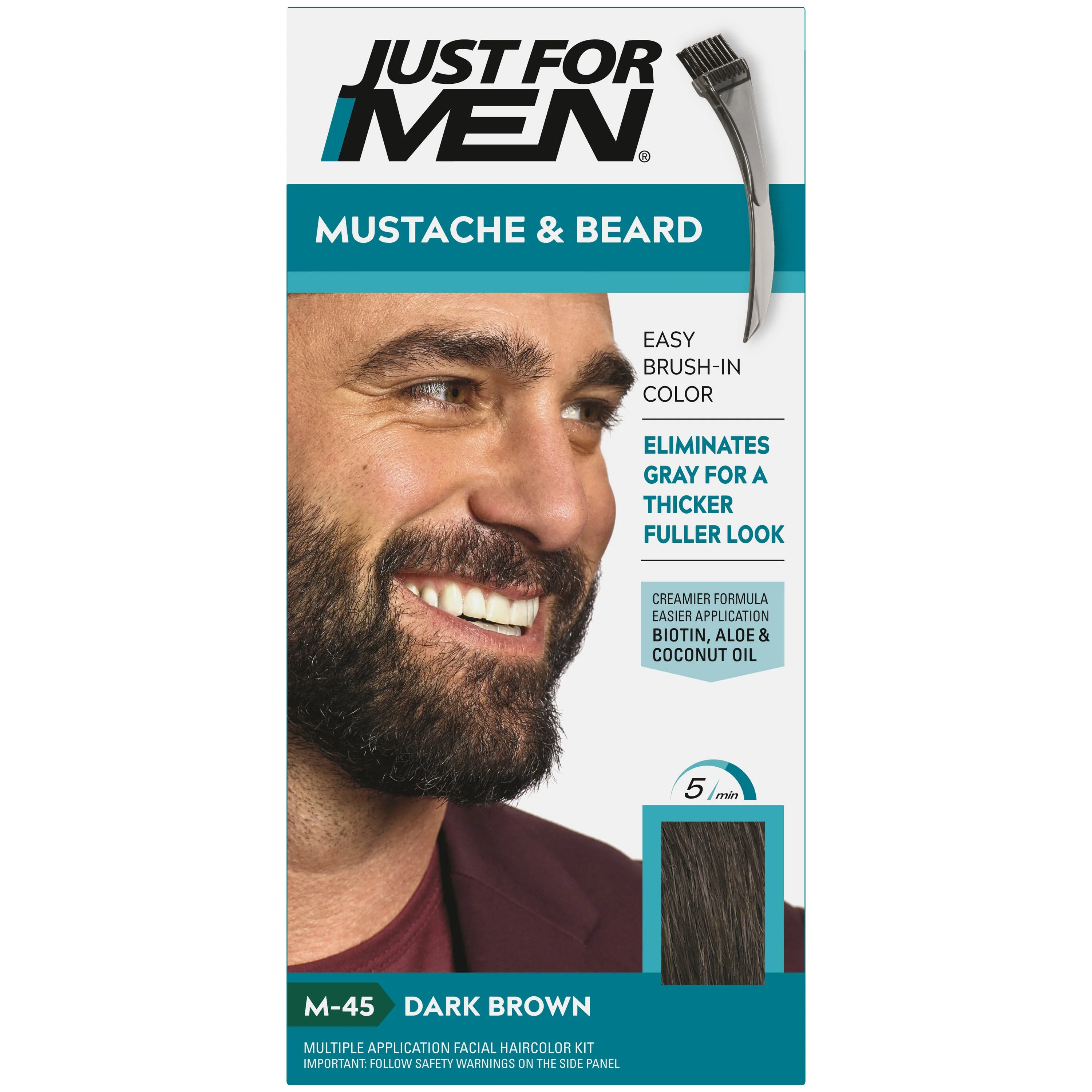 Just For Men Mustache & Beard Hair Color for Reducing Gray, M-25 Light Brown | Walmart (US)