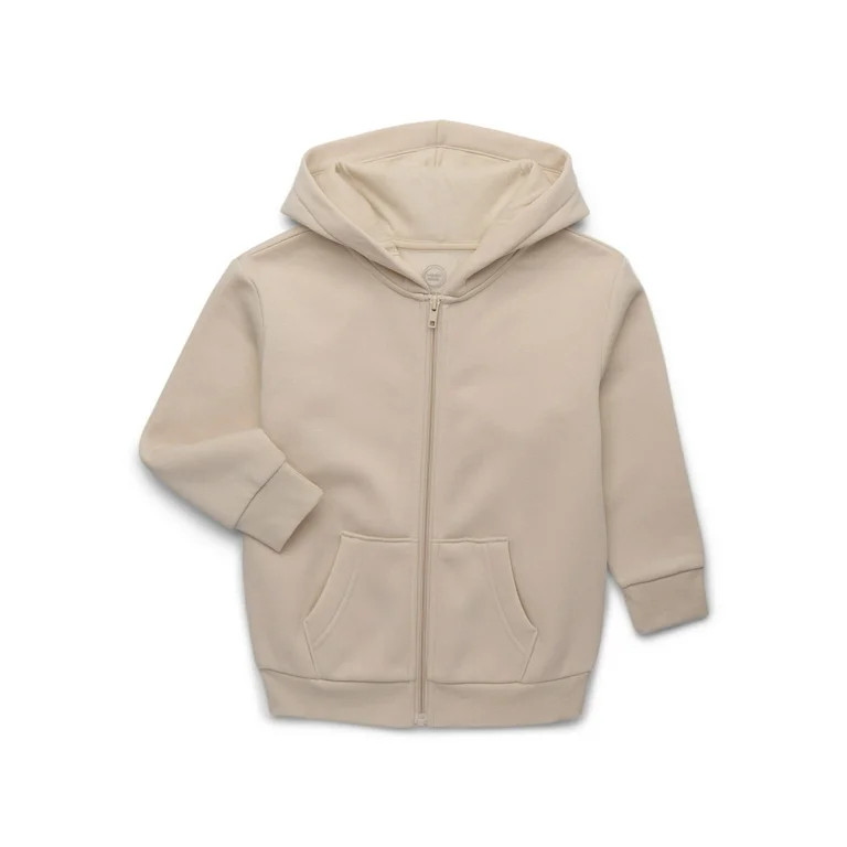 Wonder Nation Kids Unisex Fleece Full Zip Hoodie, Sizes 4-18 & Husky | Walmart (US)