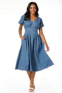 Stretch Waist Denim Dress | Cato Fashions