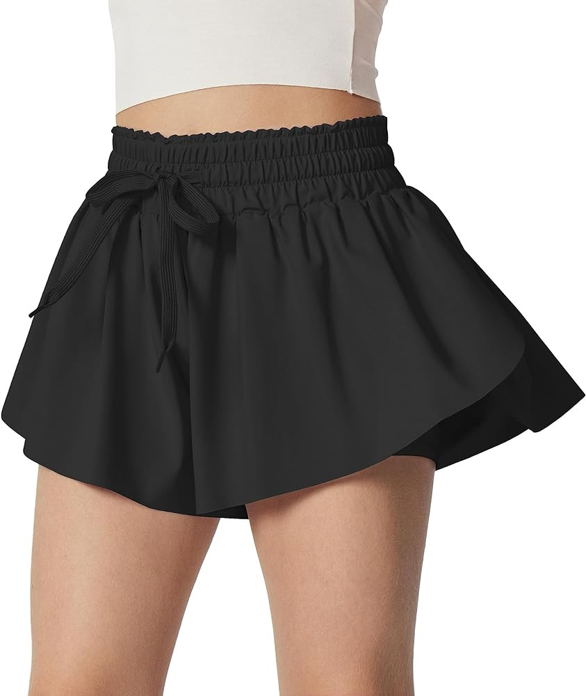 Amazon.com: IUGA Girls Butterfly Shorts Athletic Flowy Shorts with Pockets Preppy Clothes Tennis ... | Amazon (US)
