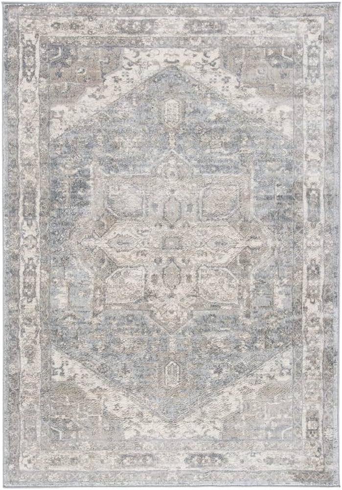 SAFAVIEH Brentwood Collection 9' x 12' Grey/Beige BNT852F Medallion Distressed Non-Shedding Livin... | Amazon (US)