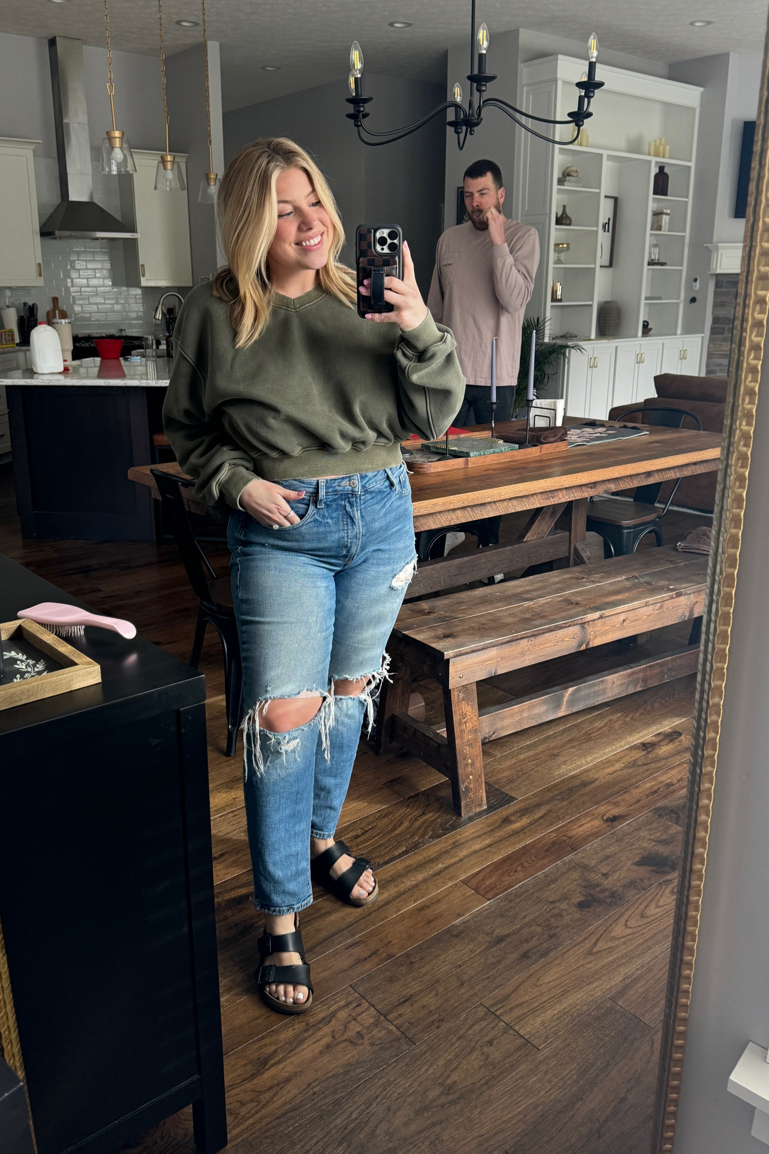 Size XL top size 12 jeans 

Amazon cropped sweatshirt mom jeans chilly day outfit 

#LTKSeasonal #LTKmidsize #LTKstyletip