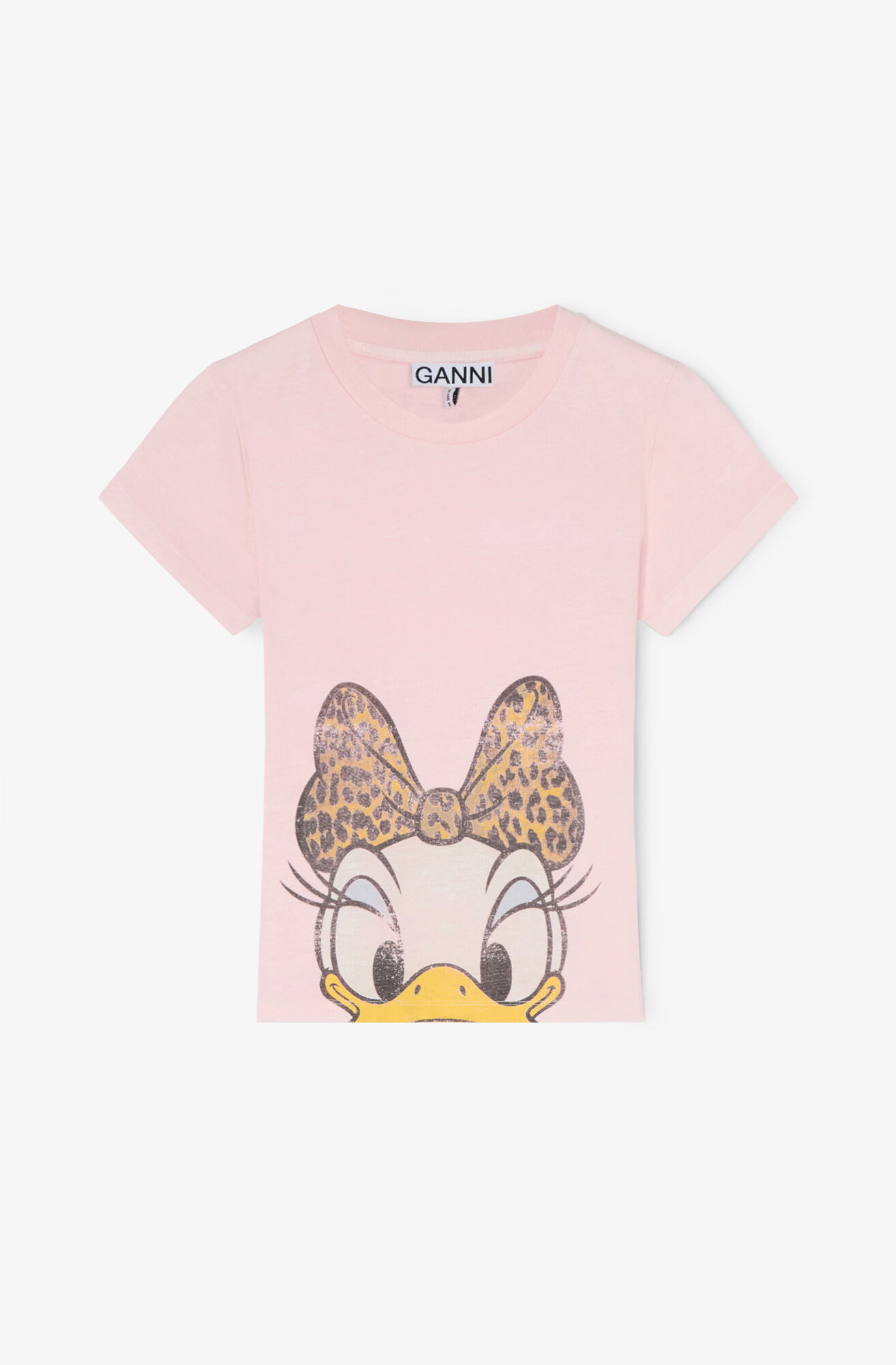 Daisy Duck Pink Baby Fit T-shirt | Ganni