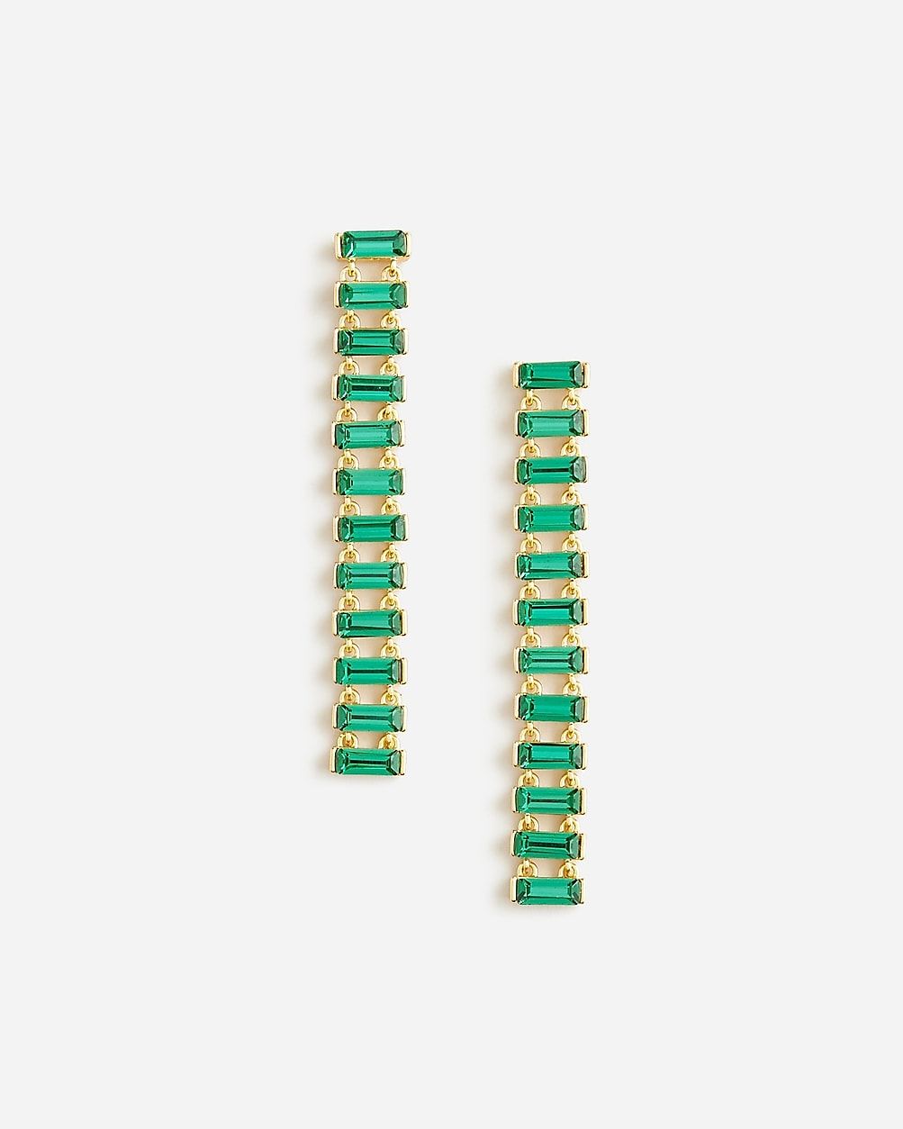 Baguette chain earrings | J.Crew US