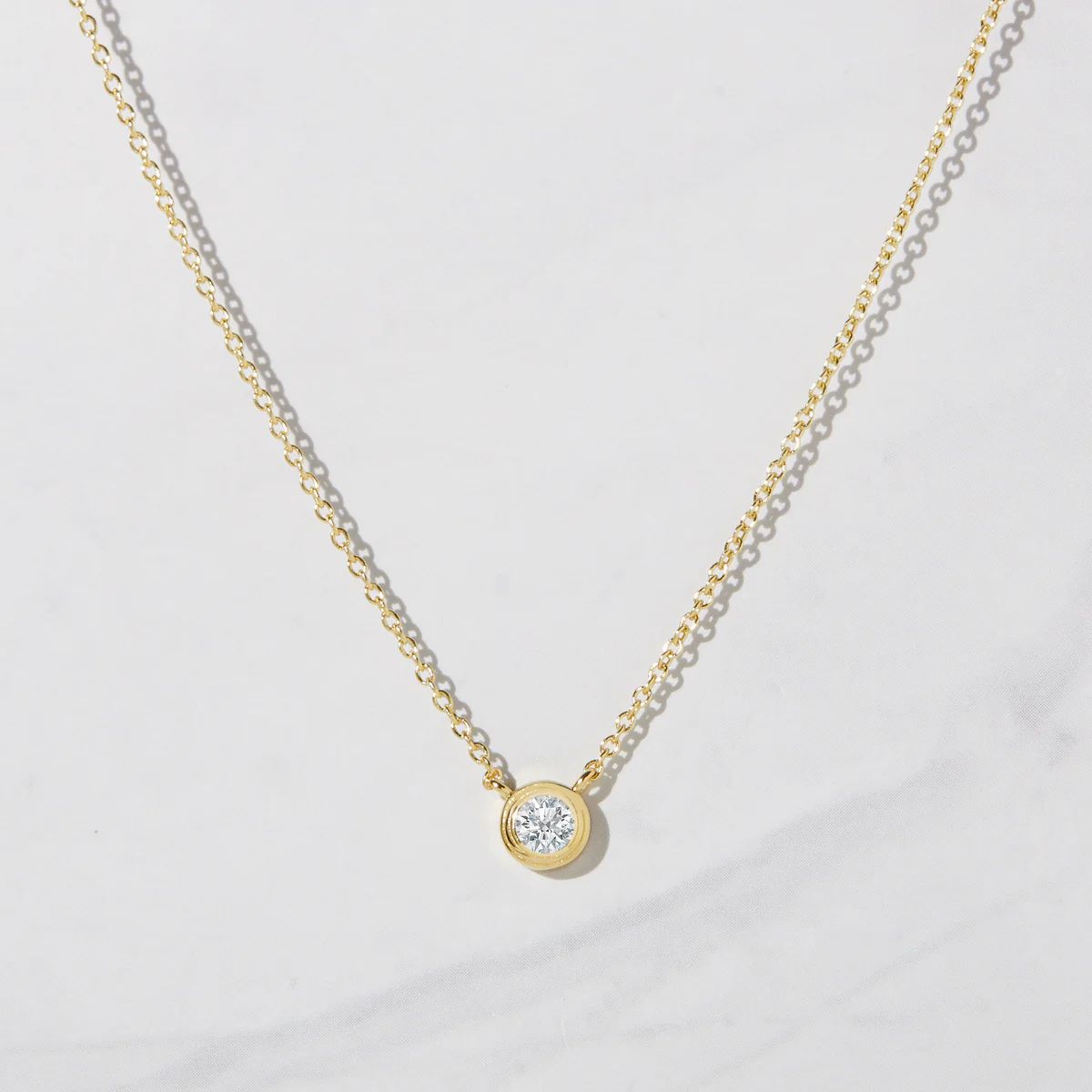 Tiny Bezel Necklace | Sami Jewels