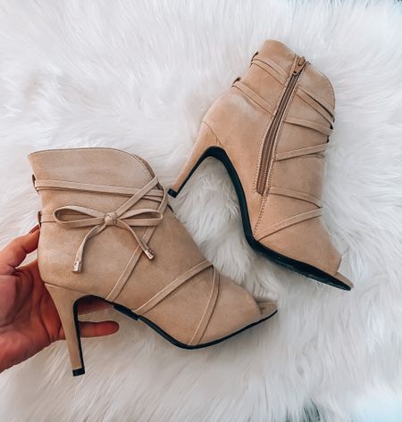 Cute open toe booties to style with jeans, cropped pants, skirts and dresses. I’ve already given these a try and I’m in love with them! The heel is not too high either! 

Boots, accessories, boots to wear with skirts and dresses, trends, under $50, fashion over 40, date night, work outfit 

#LTKunder50 #LTKshoecrush #LTKstyletip