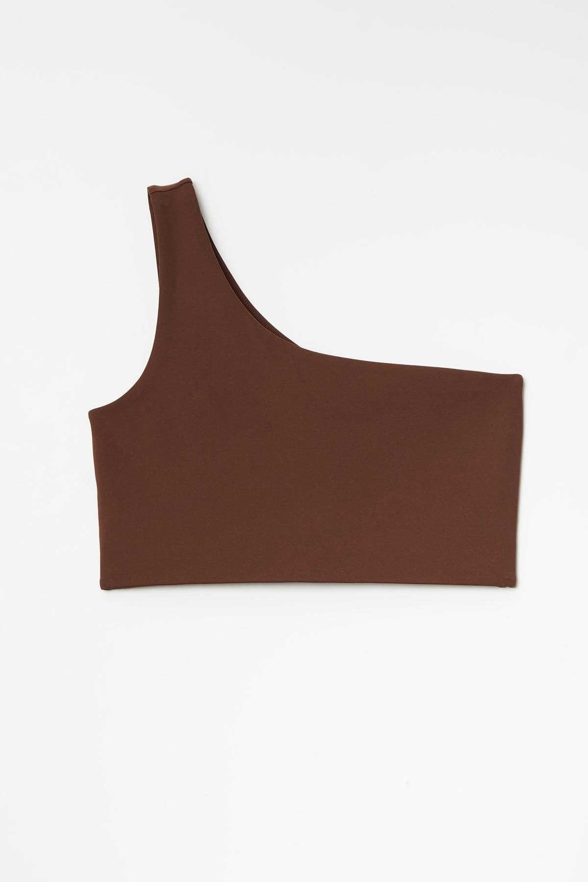 Earth Bianca One Shoulder Bra (XXS) | Girlfriend Collective