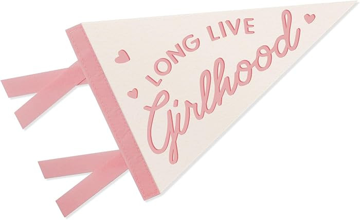 Baby Girl Nursery Decor, Long Live Girlhood Banner Sign for Kids Girls Room Decor Flags, Wall Pen... | Amazon (US)