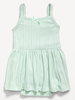 Sleeveless Pointelle Bodysuit Dress for Baby | Old Navy (US)