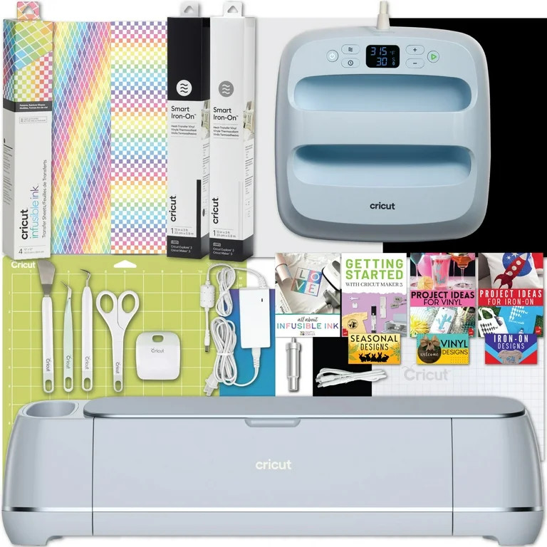Cricut Maker 3 & EasyPress 3 Bundle- Cutting Machine & Heat Press Combo with HTV | Walmart (US)