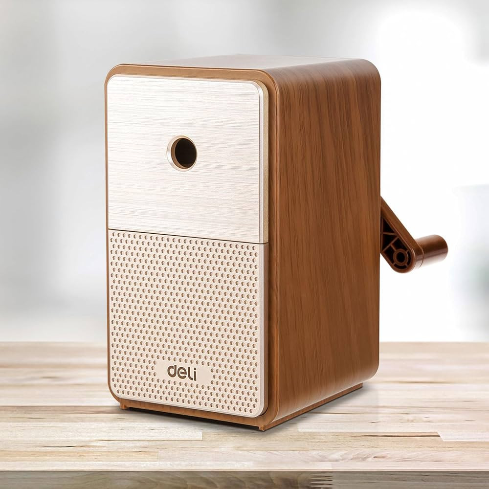 Deli Manual Pencil Sharpener - Auto-in Hand Crank with Adjustable Point for Colored Pencils, Kids... | Amazon (US)
