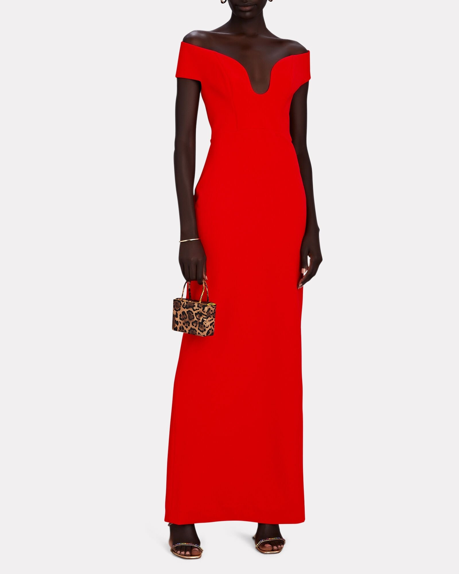 Marlowe Off-The-Shoulder Crepe Gown | INTERMIX