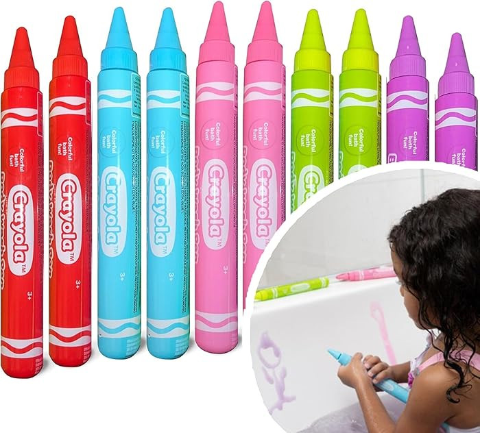 Crayola Scented Body Wash Pens, 10 Pack Washable Bath Paint in Assorted Colors, Non-Toxic for Tod... | Amazon (US)