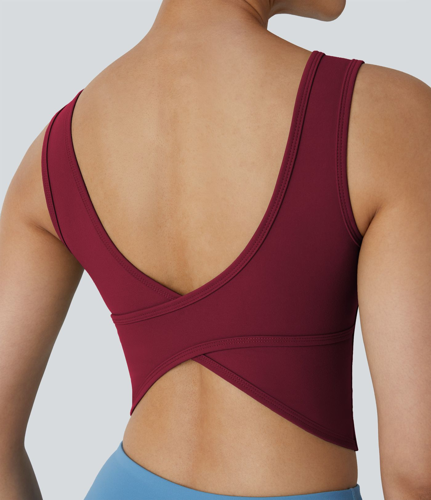 U Neck Crossover Barre Ballet Dance Tank Top A-D Cups | HALARA