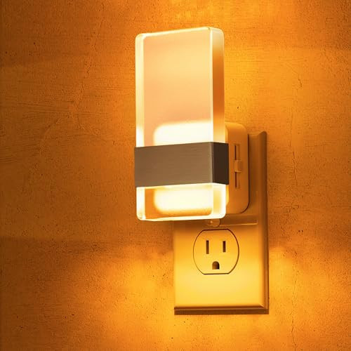 L LOHAS LED Night Light, Amber Night Lights Plug Into Wall, Dusk-to-Dawn Sensor Decorative Night Light, 0-100LM Dimmable Nightlights, Wall Sconce-Style Acrylic Nitelight for Bathroom, Hallway,Gift | Amazon (US)