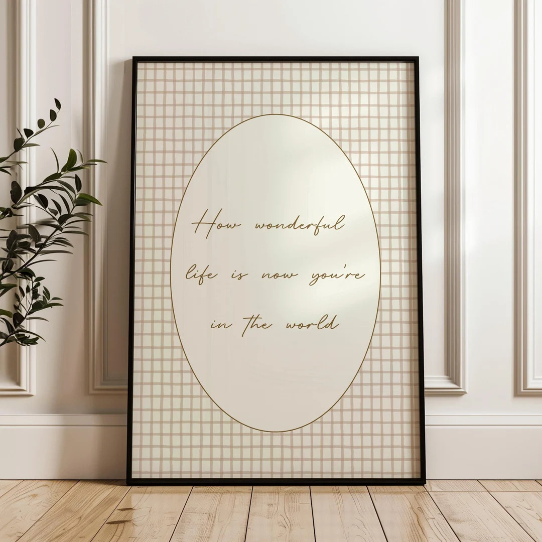 Our Girl Neutral Downloadable Prints, Gingham Nursery, Girl Vintage Room Decor, My Girl Nursery P... | Etsy (US)