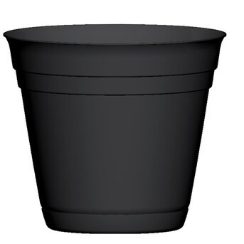 Garden Treasures 20-in W x 16.75-in H Black Smooth Plastic Planter | Lowe's