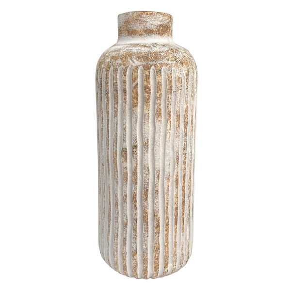 Neutral Ceramic Vase, 11" | At Home