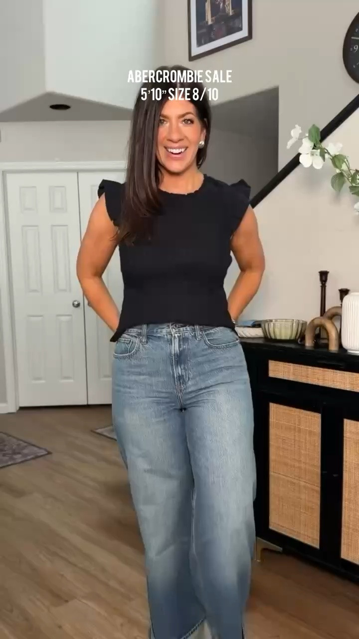 Up to 50% off Denim, 20% off everything else + Stackable 15% with DENIMAF 

Abercrombie sale, wearing 29 long curve love High Rise Wide Leg Cuffed Jean  and small in top 

midsize summer to fall outfit, denim, going out top, casual top, denim, jeans,  summer top, mom outfit, everyday style, casual, easy outfit, ootd, fall trendy outfit

#LTKOver40 #LTKSaleAlert #LTKMidsize