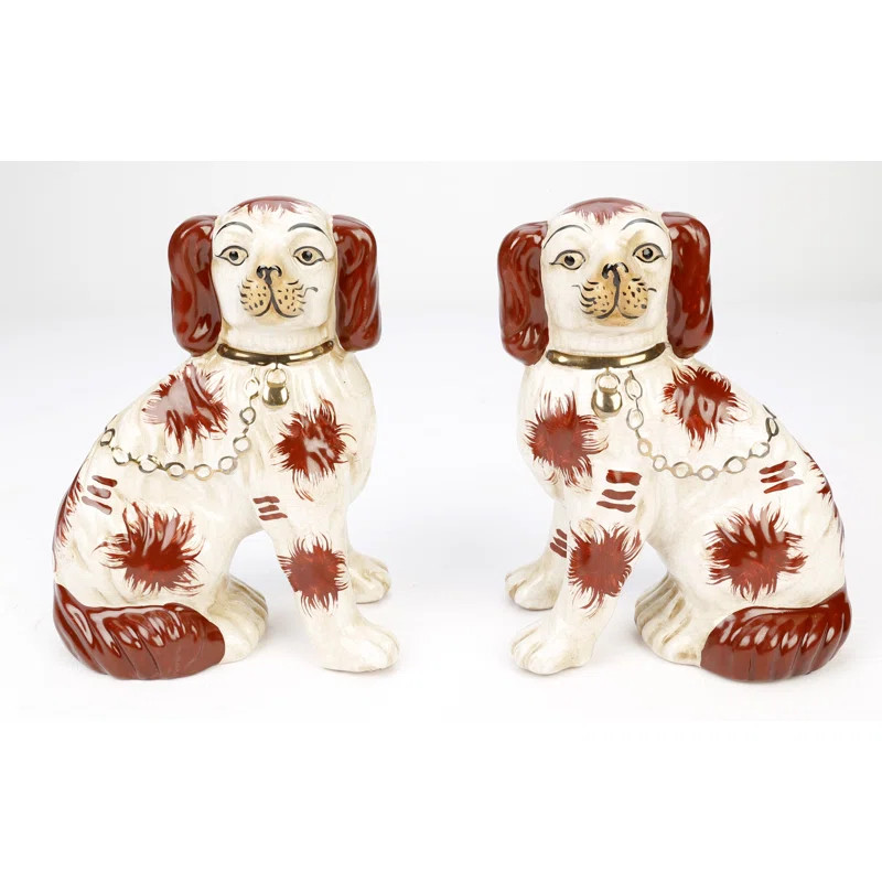 Rosalind Wheeler Saunders 8" Staffordshire Dog Pair | Wayfair | Wayfair North America