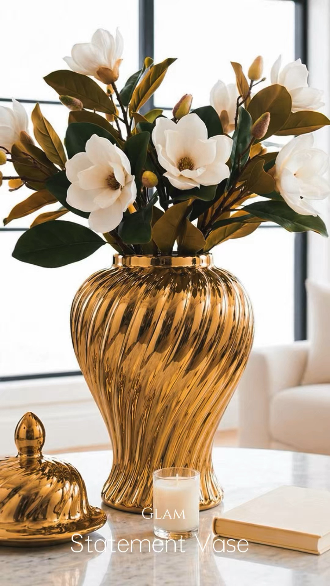 White & gold statement vase 🤍✨
Elevates any space instantly.

🛍️ Shop this look on LTK

#LTKSeasonal #LTKSaleAlert #LTKHome