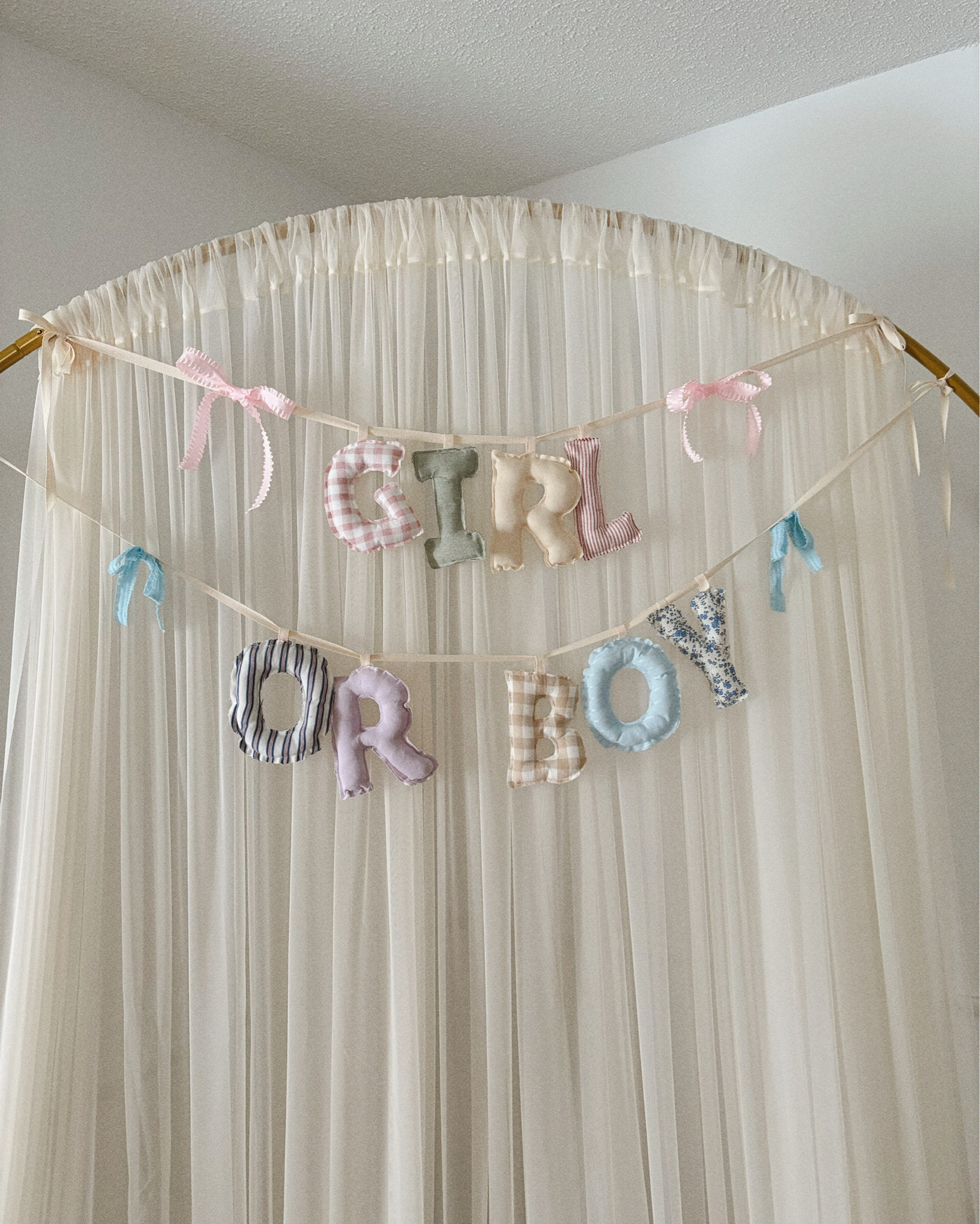 Made this DIY garland for our gender reveal! 

This is perfect for your baby’s nursery, you could make a happy birthday sign, ABC’s, really anything!! I’ll link all the stuff I bought, and you can do it yourself or I will add my etsy link and I can make one for you! 
For this specific one I thrifted all the fabric! 

#nurserydecor #nursery #lettergarland #birthdaysign #sewing #sewingcrafts 

#LTKGiftGuide #LTKBaby #LTKParties