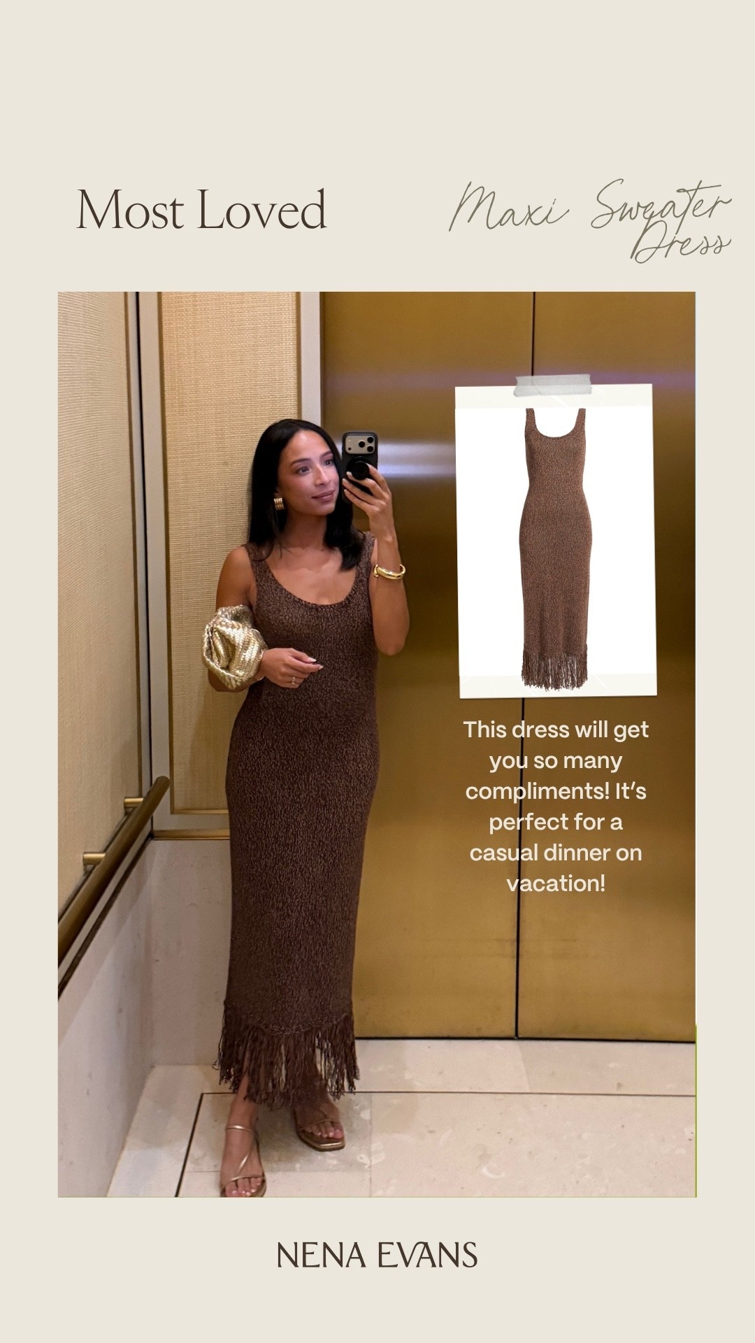 Your most loved last week 🤍 This dress got me compliments all night!! Wearing size S, shoes fit tts. Perfect for a casual dinner on vacation 🌴 

vacation outfit, summer outfit, summer dress, resortwear, dinner outfit, date night outfit, casual dinner outfit, mom outfit, postpartum outfit