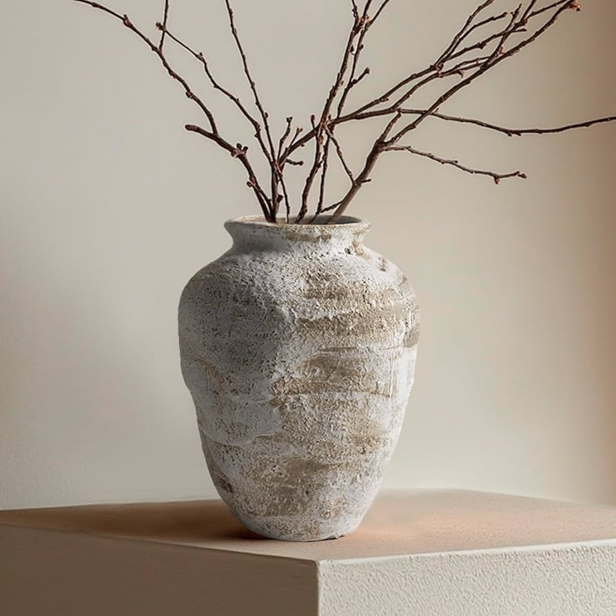 Jarrón de cerámica para decoración rústica, floreros decorativos de cerámica para decoració... | Amazon (US)
