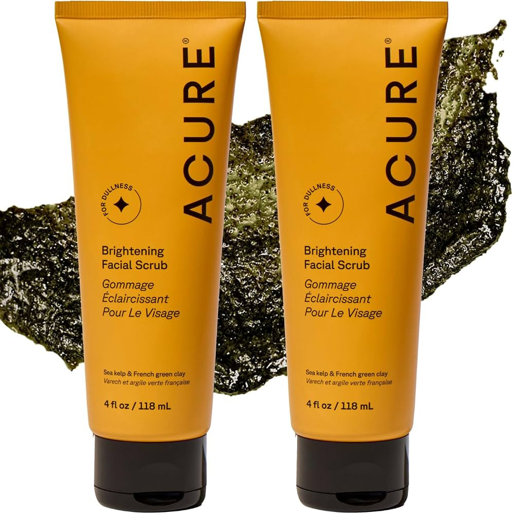 Acure Brightening Facial Scrub - Exfoliating Face Wash, Gentle Daily Scrubber & Exfoliator for Wo... | Amazon (US)