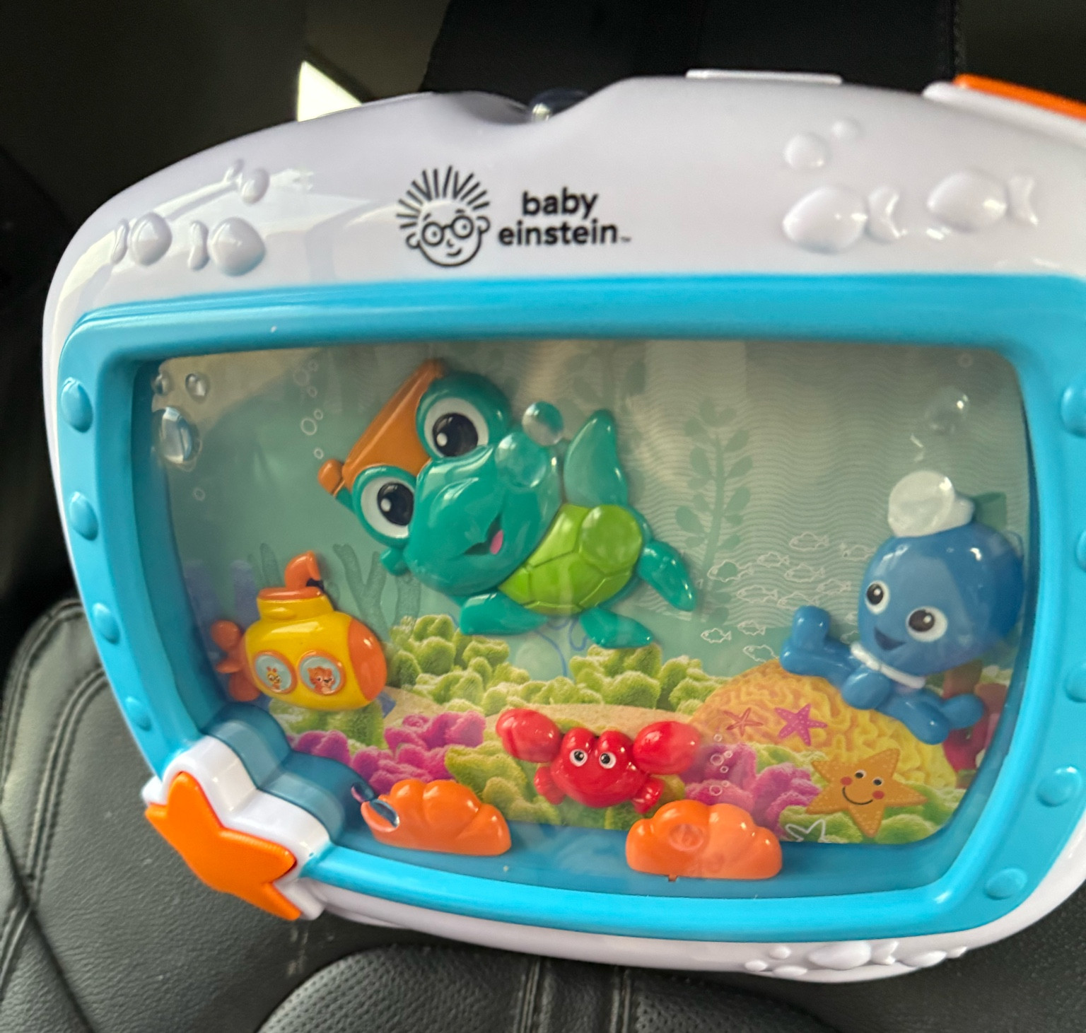Best baby hack for the ones who hate the car!! Plays music, lights up, and the little sea creatures move around 🦀🐚🐙🫧

#LTKFindsUnder50 #LTKKids #LTKBaby