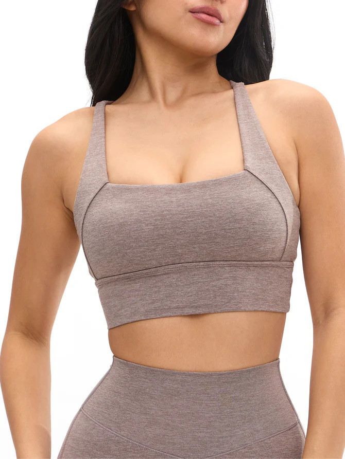 Dream Heather Square Neck Sports Bra | Buffbunny