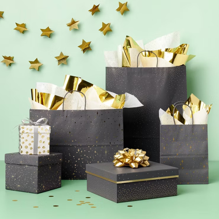 Square Foil Dotted Box Black - Spritz™ | Target