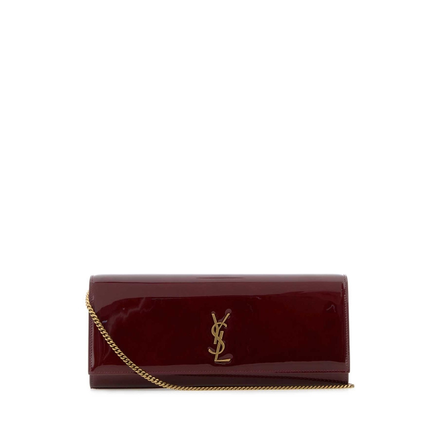 Saint Laurent Burgundy Leather Kate Clutch | Jomashop.com & JomaDeals.com