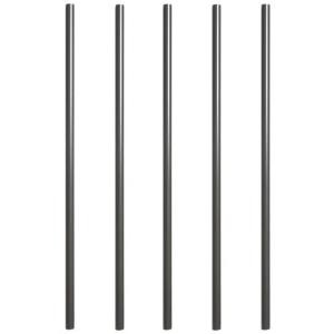 Pegatha 32 in. x 3/4 in. Aluminum Charcoal Round Deck Railing Baluster (5-Pack)-50020308 - The Home  | The Home Depot