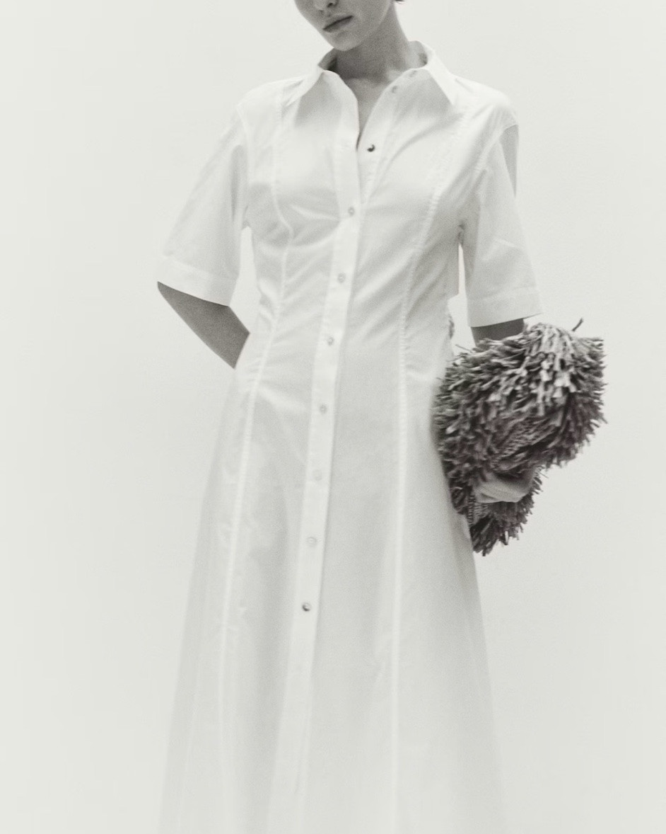 White open back midi shirt dress

#LTKSeasonal