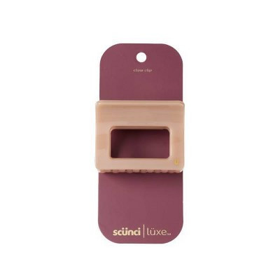 scünci | lüxe Large Statement Rectangle Claw Clip - Nude | Target