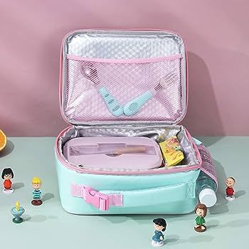 Amersun Kids Insulated Lunch Box, Lunch cooler with Water Bottle Holder, Keep Food Warm Cold & Du... | Amazon (US)