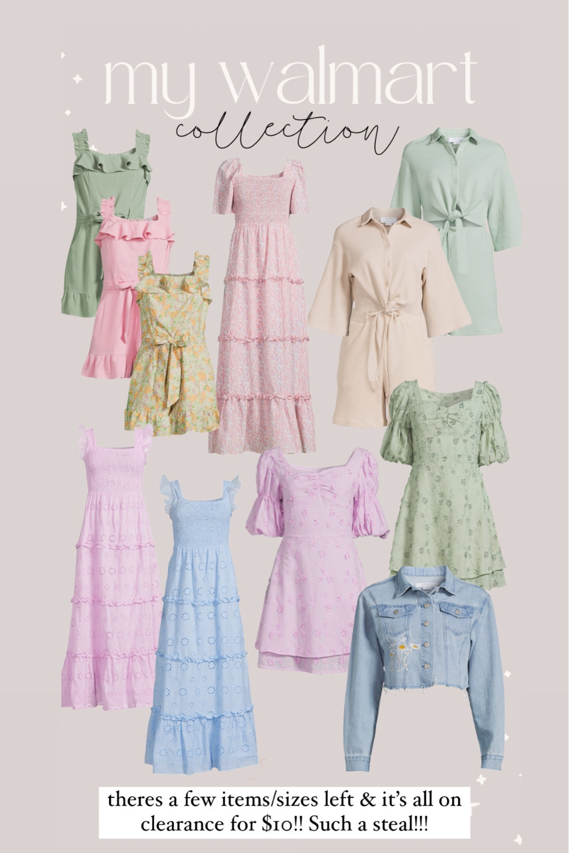 There’s a few items left from my collection and it’s all on clearance for $10!!!

#LTKfindsunder50 #LTKsalealert