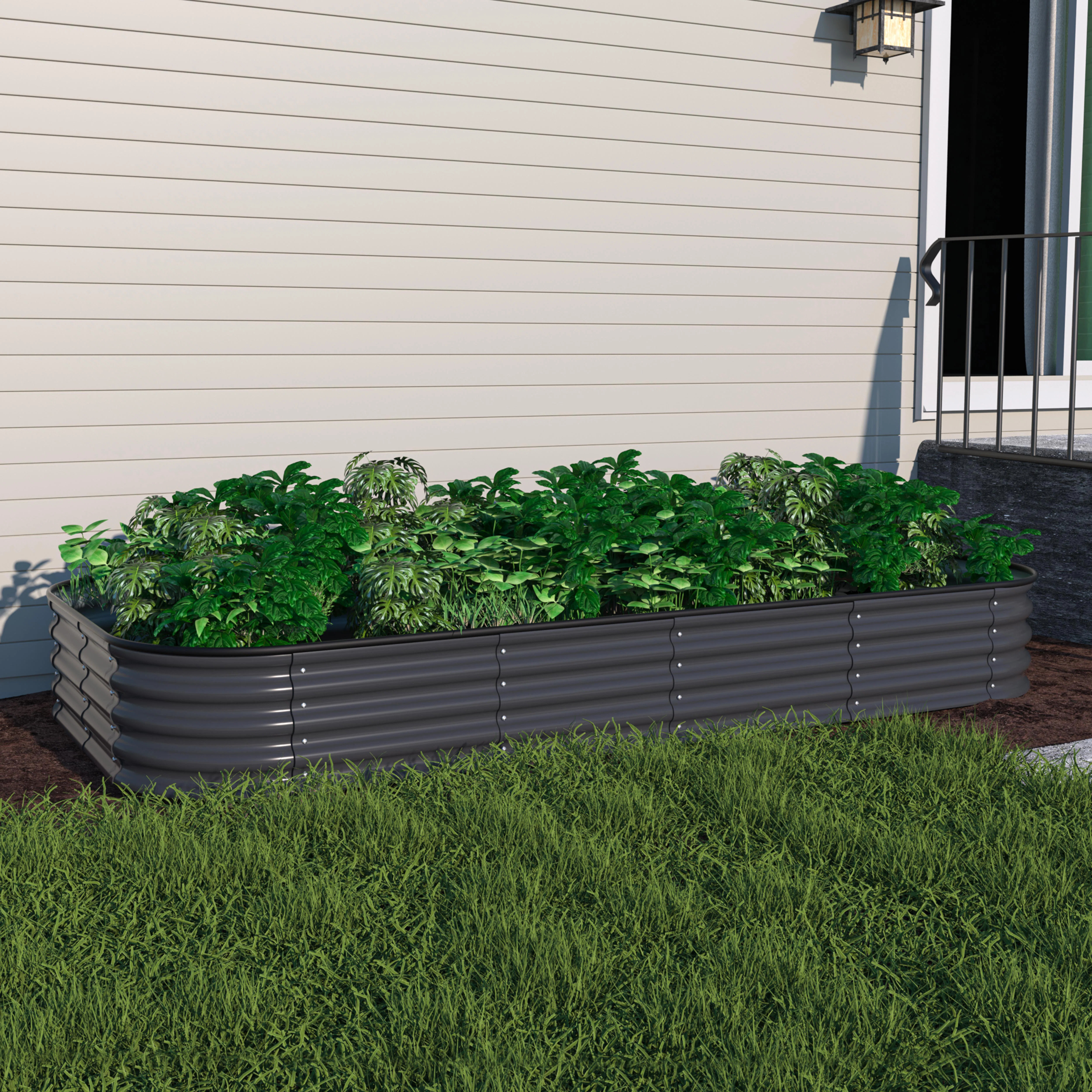 Heise 9 In 1 Modular Galvanized Steel Raised Garden Bed | Wayfair North America