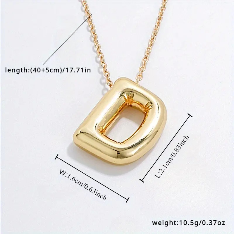 Minimalist English Letter Pendant Necklace Vintage Bubble - Temu Canada | Temu Affiliate Program