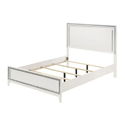 Modern Bed With Panel Design Headboard, LED Bed | Wayfair North America