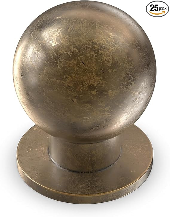 homdiy 25 Pack Vintage Bronze Cabinet Knobs Antique Round Dresser Knobs, Kitchen Drawer Knobs Bat... | Amazon (US)