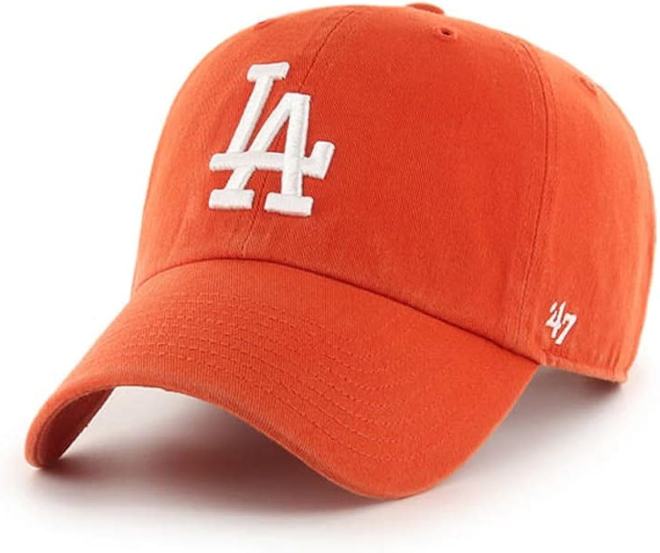 '47 Los Angeles Dodgers Hat (LA Dodgers) Mens Womens Clean Up Adjustable Baseball Cap, Orange, On... | Amazon (US)