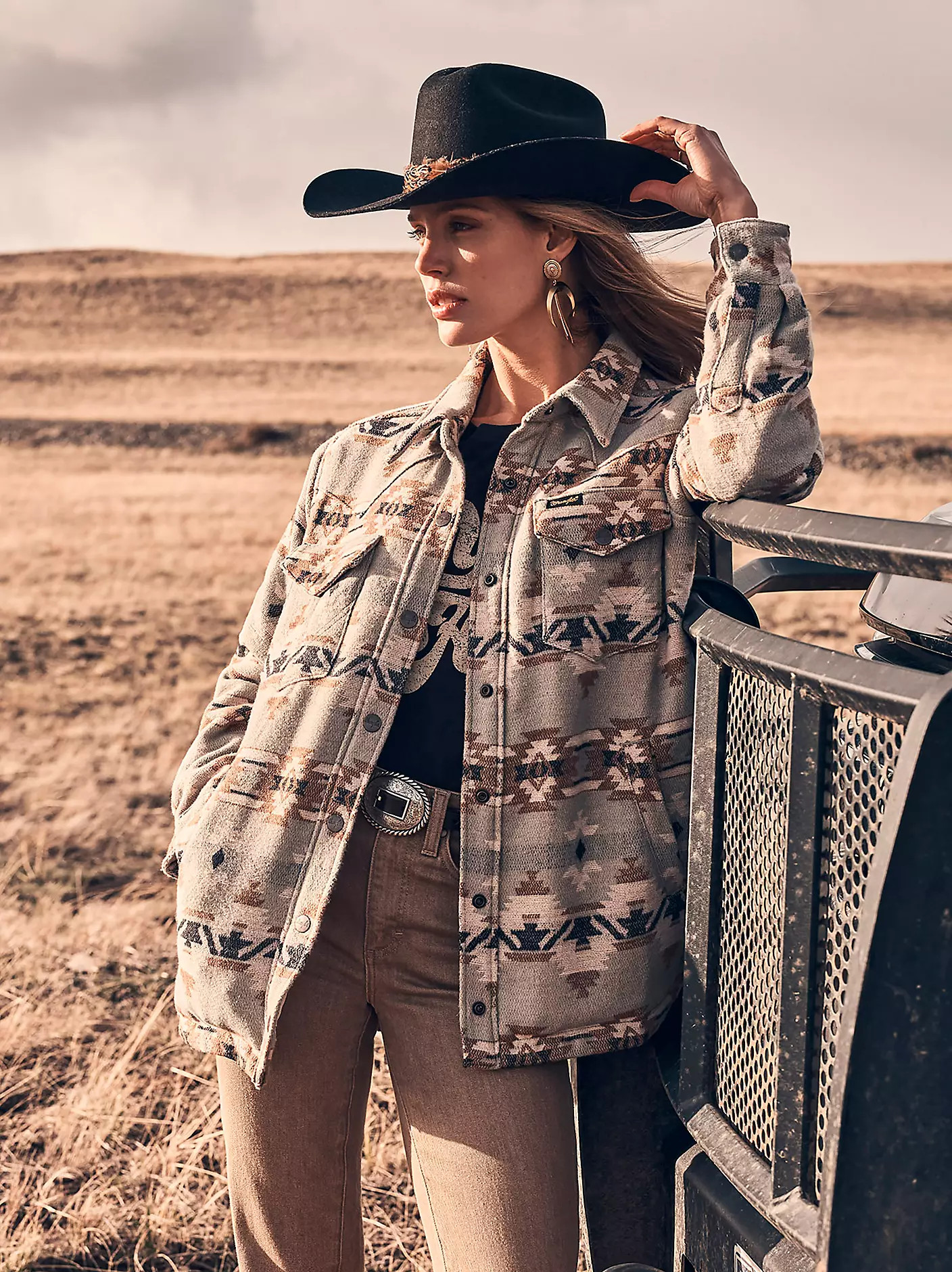 Women's Wrangler Quilt Lined Jacquard Shacket | Wrangler